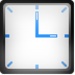 Le logo Square Clock Android 7 Icône de signe.