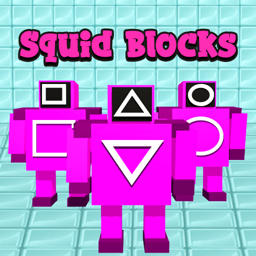 商标 Squid Block Red Light Green Light Game 签名图标。