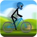 ロゴ Stickman Bicycle Racing 2d 記号アイコン。