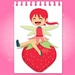 商标 Strawberry Shortcake Girl Coloring Book 签名图标。