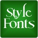 presto Style Free Font Theme Icona del segno.