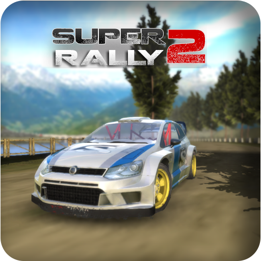 ロゴ Super Rally 2 Rally Racer 記号アイコン。
