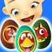Logotipo Surprise Eggs Toys Fun Babsy Icono de signo