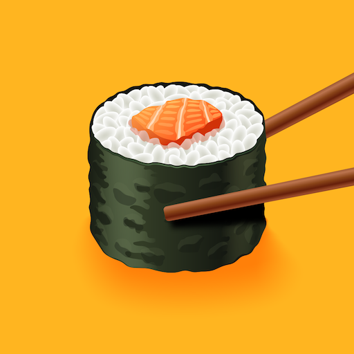 ロゴ Sushi Bar Idle 記号アイコン。