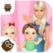 Logo Sweet Baby Girl Twin Sisters Care Icon