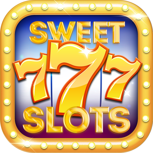 Le logo Sweet Slots Casino 777 Slots Icône de signe.