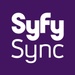 Le logo Syfy Sync Icône de signe.