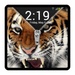 Logotipo Tela De Bloqueio Zipper Tigre Icono de signo
