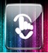 Le logo Theme X Touchpal Rainbow Glass Icône de signe.