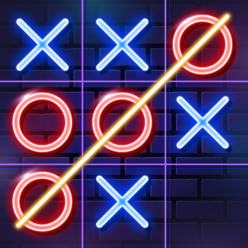 Logo Tic Tac Toe Glow 2 Player Xo Icon