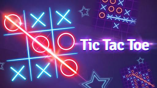 图片 5Tic Tac Toe Glow Os E Xs 签名图标。