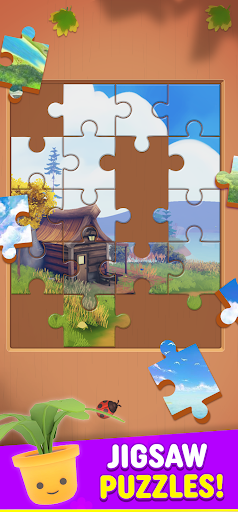 Image 4Tile Garden Match 3 Puzzle Icône de signe.