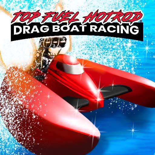 ロゴ Top Fuel Boat Racing Game 記号アイコン。