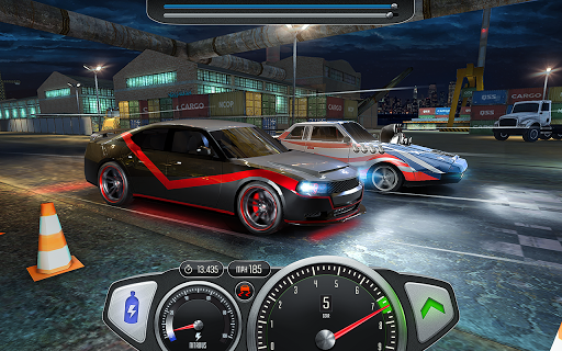 Image 1Top Speed Drag Fast Street Racing 3d Icône de signe.