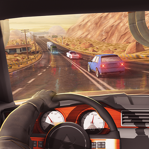 ロゴ Traffic Xtreme Car Speed Race 記号アイコン。