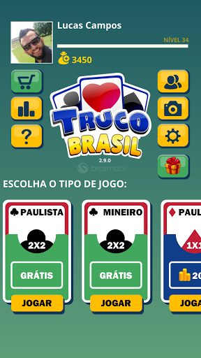 Image 1Truco Brasil Truco Online Icône de signe.