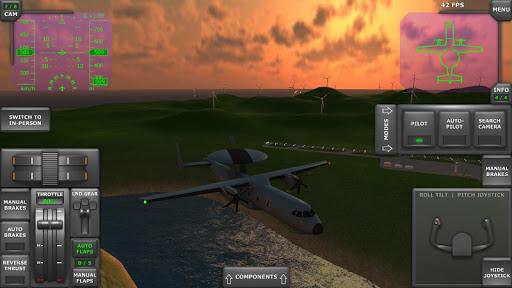 画像 4Turboprop Flight Simulator 3d 記号アイコン。