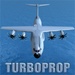 Le logo Turboprop Flight Simulator Icône de signe.