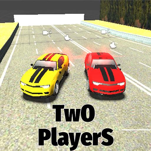 Le logo Two Player Racing 3d 2 Playe Icône de signe.