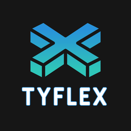ロゴ Tyflex Plus Guide 記号アイコン。