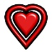 Le logo Valentine Heart Photo 3d Icône de signe.
