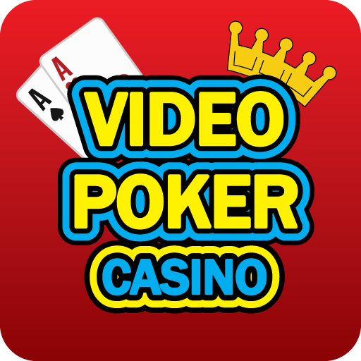 Logotipo Video Poker Casino Vegas Games Icono de signo