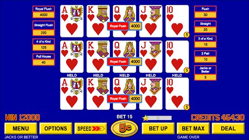 Image 1Video Poker Classic Games Icône de signe.