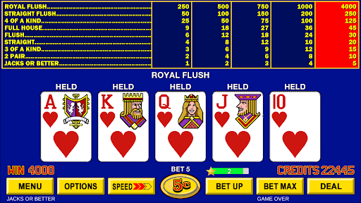 Image 2Video Poker Classic Games Icône de signe.