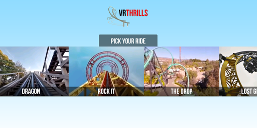 Image 0Vr Thrills Roller Coaster Game Icône de signe.