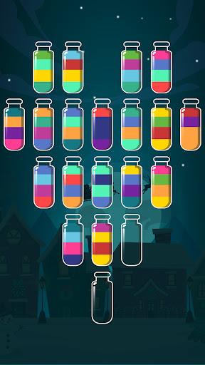 Image 4Water Sort Color Puzzle Game Icône de signe.