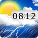 ロゴ Weather Clock Meteo Widget 記号アイコン。