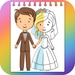 Logo Wedding Coloring Pages Icon