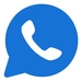 商标 Whatsapp Messenger Tips bleu 签名图标。