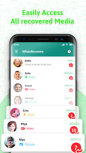 Image 5Whatsdeleted Recover Deleted Message For Whatsapp Icône de signe.
