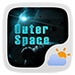Le logo Widget Outer Space Style Go Weather Ex Icône de signe.