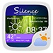 Le logo Widget Silence Go Weather Ex Icône de signe.