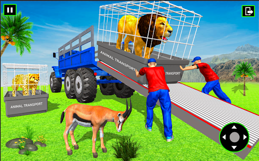 图片 0Wild Animals Transport Truck 签名图标。