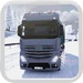 Le logo Winter Road Trucker 3d Icône de signe.