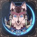 Logo Wolf And Moon Icon