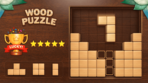 Image 2Wood Block Puzzle 3d Icône de signe.