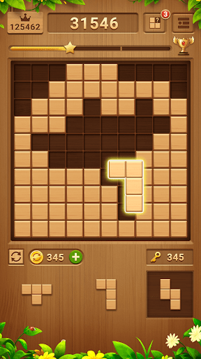 immagine 0Wood Block Puzzle Block Game Icona del segno.
