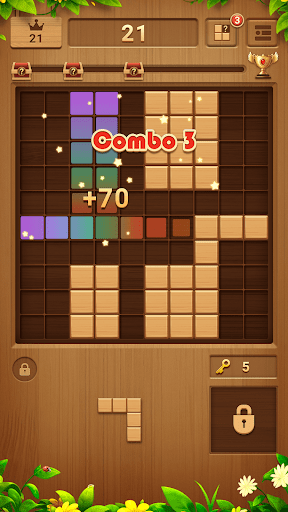 immagine 2Wood Block Puzzle Block Game Icona del segno.