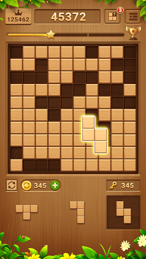 Image 3Wood Block Puzzle Block Game Icône de signe.