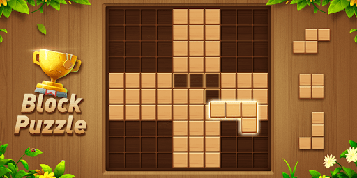 Image 5Wood Block Puzzle Block Game Icône de signe.