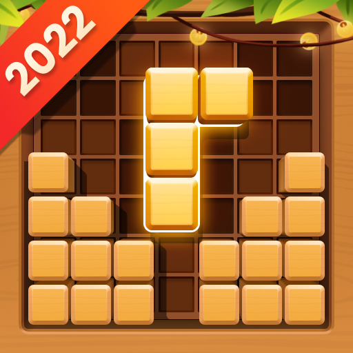 Logotipo Wood Block Puzzle Sudokujigsaw Icono de signo