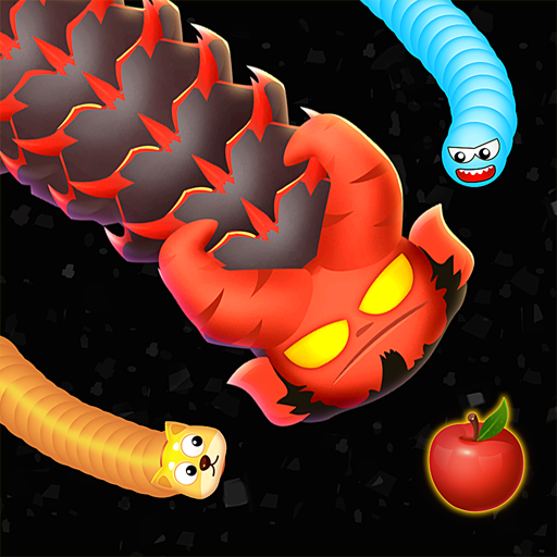 Le logo Worm Battle Snake Game Icône de signe.
