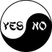 Le logo Yes Or No Icône de signe.