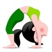 Le logo Yoga Poses Icône de signe.