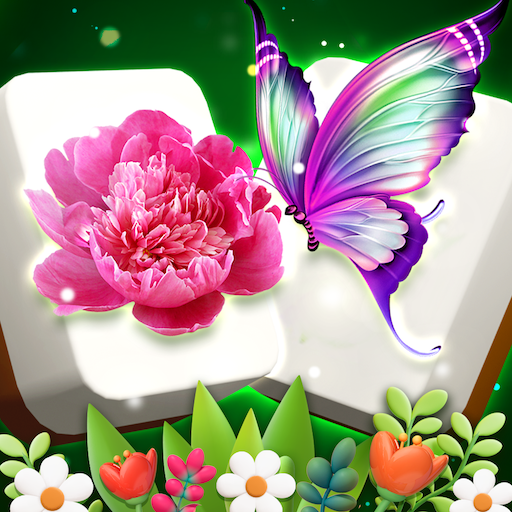 Logotipo Zen Blossom Flower Tile Match Icono de signo