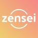 商标 Zensei App Para Respirar Mejor Polen Polucion 签名图标。